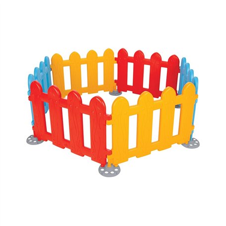 Sport1 Box Funny Fence modulable Box bébé pour aire de jeux en toute sécurité Box enfants avec 6 panneaux colorés et articulable
