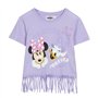 MINNIE MOUSE T-Shirt à Manches Courtes pour Enfant Violet - Marque EAN : 8445484499926 - Taille 7 Ans