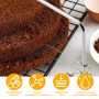 Diffaxy Coupe-gâteau, coupe-gâteau professionnel en acier inoxydable 32 cm, fil de coupe à double couche, fil de scie à gâteau r