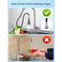 SREWOHS PRO Tête de pulvérisateur de robinet de cuisine extractible, pièce de rechange, buse de rechange pour pulvérisateur d'év