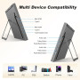 COOLHOOD Moniteur Double Portable 18,5", Ecran Portable pour Laptop avec Trous VESA, Angle d'affichage/Support réglable pour ...