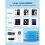 Aioneus Chargeur USB C, 40W 4 Port Prise USBC Chargeur Rapide iPhone, 3.1A PD+QC Type C Adaptateur Multi Secteur Chargeur pour i