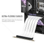 EZDIY-FAB PCIE Gen 4 16x Extreme Flexible,Câble Riser Haute Vitesse PCI Express 4.0 Port GPU Extension Card-Connecteur à Angle D