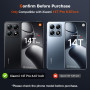 LK 3+3 Verre Trempé for Xiaomi 14T Pro, Contenir 3pcs Protection écran et 3pcs Caméra Arrière Protecteur,avec Cadre d'Installati