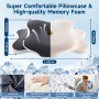 YunNasi Oreiller Ergonomique Cervical Memory Foam Oreiller Memoire Forme Oreiller Orthopédique de Forme pour Les Dormeurs sur Le