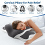 YunNasi Oreiller Ergonomique Cervical Memory Foam Oreiller Memoire Forme Oreiller Orthopédique de Forme pour Les Dormeurs sur Le