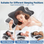 YunNasi Oreiller Ergonomique Cervical Memory Foam Oreiller Memoire Forme Oreiller Orthopédique de Forme pour Les Dormeurs sur Le