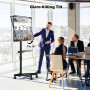 BONTEC Support TV roulettes Support Tele Mobile pour Téléviseurs Plasma/LCD/LED de 23" à 60" avec Étagère, Support TV sur Pied a