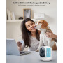 COCOCAM 2PCS 2K Camera Surveillance WiFi Interieur sans Fil Pan/Tilt à Batterie 5200mAh, pour de Bébé/Animaux/Sécurité Domestiqu