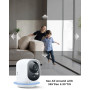 COCOCAM 2PCS 2K Camera Surveillance WiFi Interieur sans Fil Pan/Tilt à Batterie 5200mAh, pour de Bébé/Animaux/Sécurité Domestiqu
