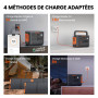 Station Électrique Portable Jackery Explorer 1000 v2, 1070Wh Batterie LiFePO4, 1500W Sortie, 6 Ports CA/CC USB-C/A, Charge Rapid