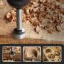 Mèche Forstner 12 mm pour bois, embouts Forstner diamètre 12 mm, longueur 90 mm avec tige ronde de 8 mm
