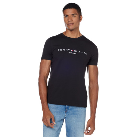 Tommy Hilfiger T-Shirt Manches Courtes Homme Core Tommy Logo Col Ras-du-Cou