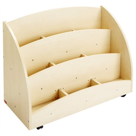 Mobinathan - Bacs à livres présentoir 9 compartiments - teinte bouleau