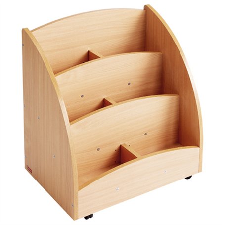 Bacs à livres présentoir 6 compartiments Mobinathan - teinte hêtre