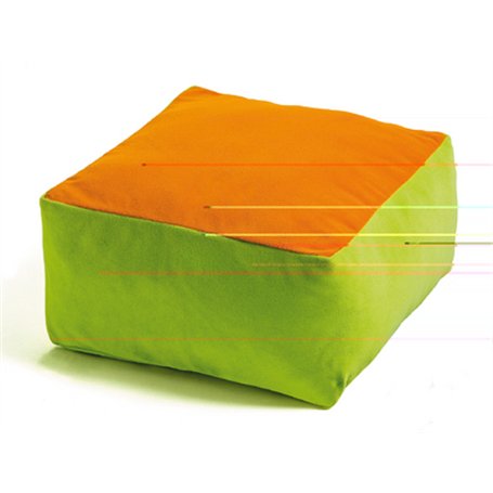 Coussin carré bicolore