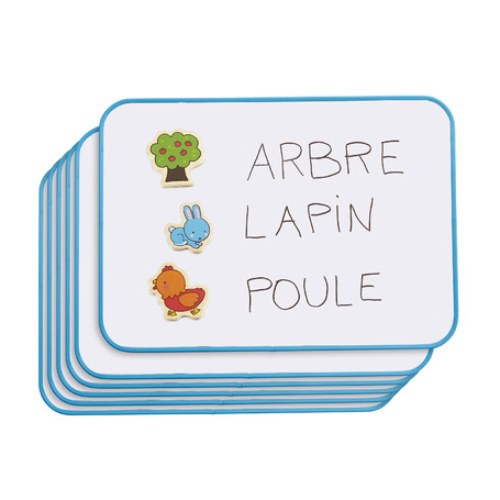 Ardoises blanches magn R°/V°x6