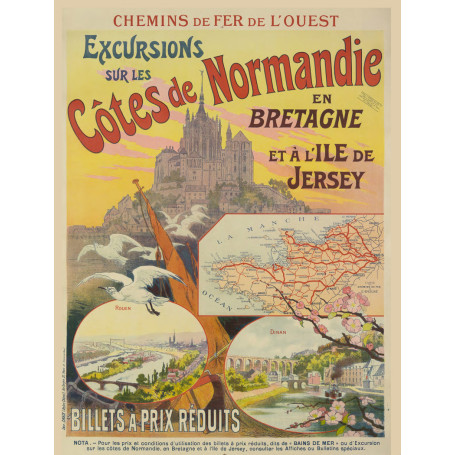 Affiche des Sites de Normandie et de Bretagne