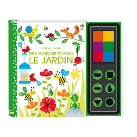 Dessine avec des tampons Le jardin