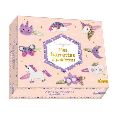 Mes barrettes à paillettes - coffret avec accessoires