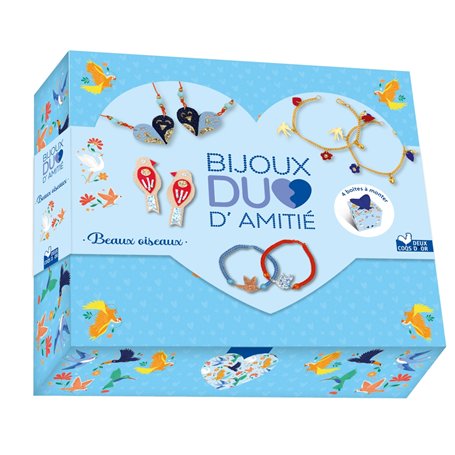 Bijoux duo d'amitié Beaux oiseaux - coffret avec accessoires