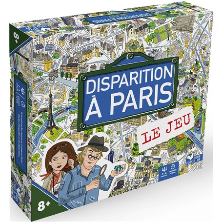 Disparition à Paris - Le jeu - coffret avec plateau et cartes