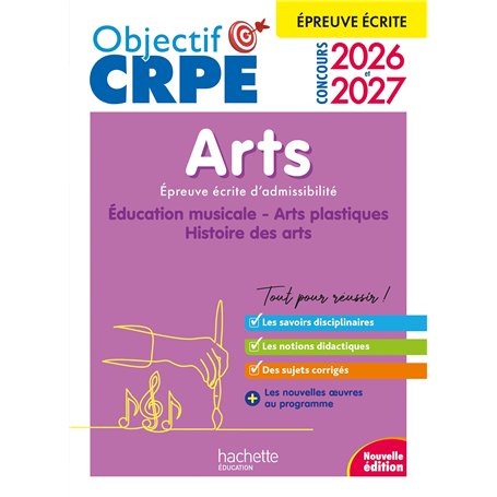 Objectif CRPE 2026-2027 - Arts - épreuve écrite d'admissibilité
