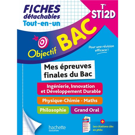 Objectif BAC Fiches Tout-en-un Term STI2D - Mes épreuves finales du Bac