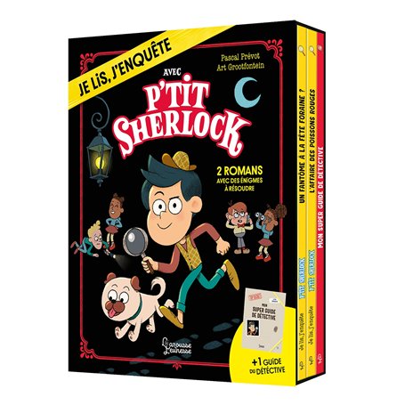COFFRET P'TIT SHERLOCK 2 romans + 1 guide détective
