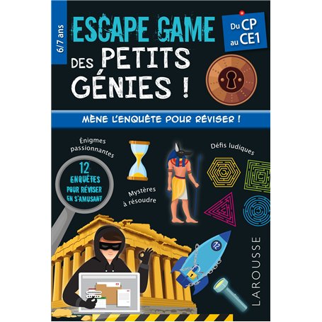 Escape game des Petits Génies - Du CP au CE1 - Cahier de vacances