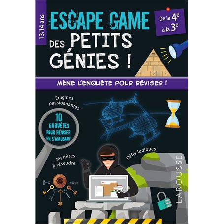Escape game des petits génies - 4e-3e - Cahier de vacances