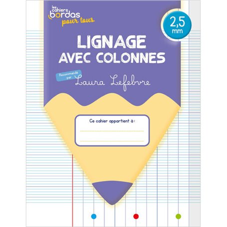 Cahiers Bordas pour tous - lignage avec colonnes 2