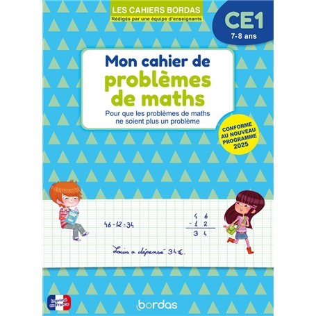 Mon cahier de problèmes de maths CE1
