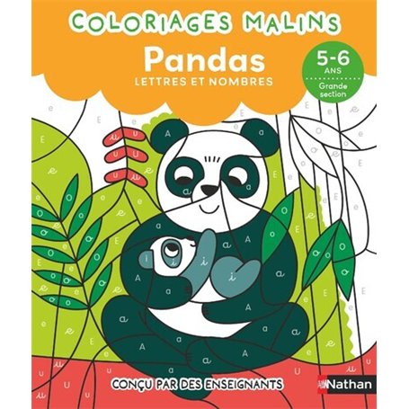 Coloriages malins - Pandas lettres et nombres - 5-6 ans GS