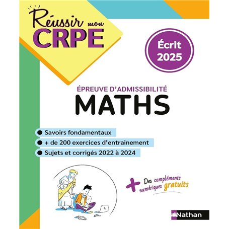 CRPE écrit Maths -admissibilité - nouveau concours 2025