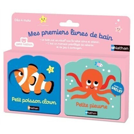 Mes premiers livres de bain - Petit poisson clown - Petite pieuvre