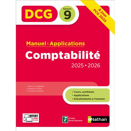 Comptabilité - DCG - Épreuve 9 - Manuel et applications - 2025-2026