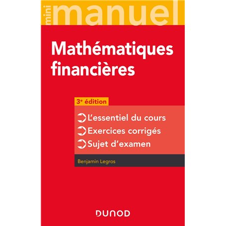 Mini-manuel - Mathématiques financières - 3e éd