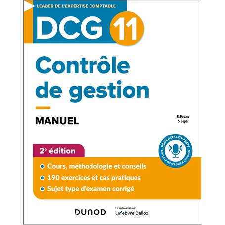 DCG 11 - Contrôle de gestion - Manuel - 2e éd.