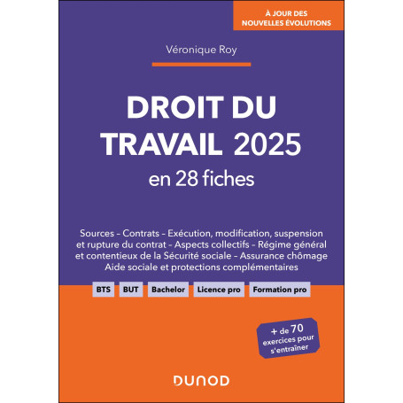 Droit du travail 2025 en 28 fiches