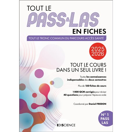 Tout le PASS & LAS en fiches 2025-2026