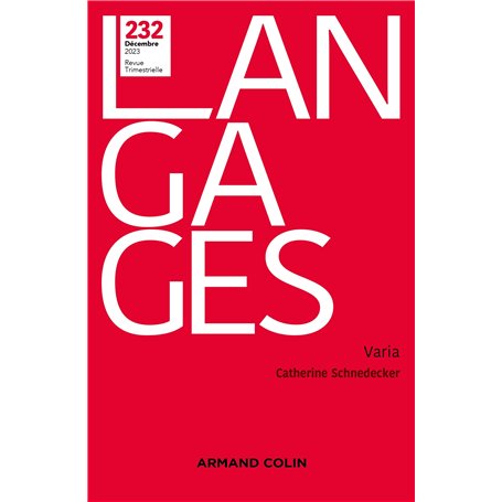 Langages Nº 232 4/2023
