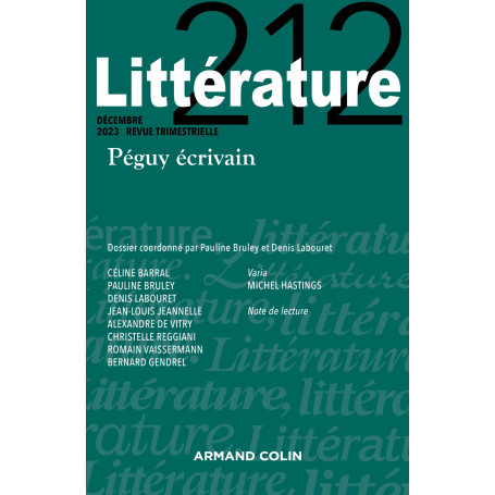 Littérature Nº212 4/2023
