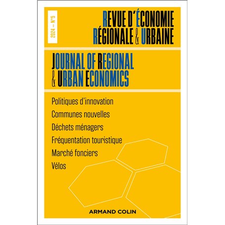 Revue d'économie régionale et urbaine Nº5/2024