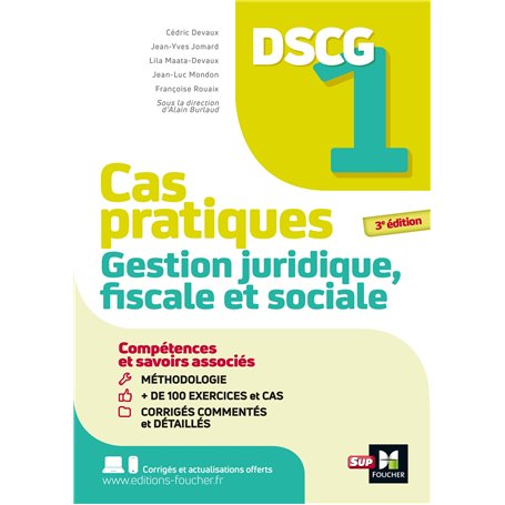 DSCG 1 - Gestion juridique fiscale et sociale - Cas pratiques  2025-2026