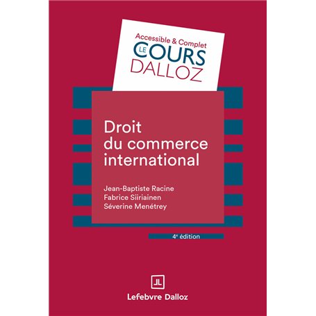 Droit du commerce international. 4e éd.