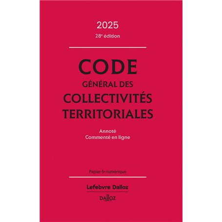Code général des collectivités territoriales 2025