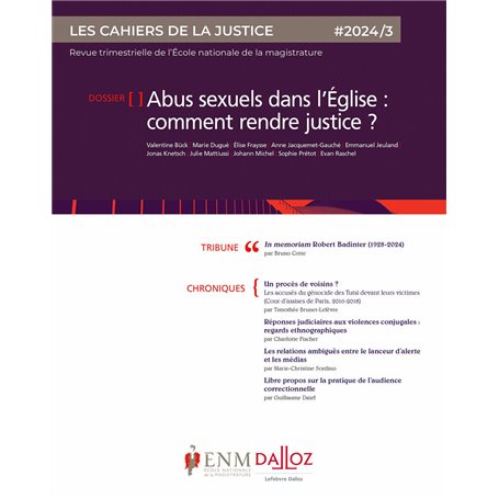 Les Cahiers de la justice 3/2024