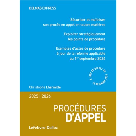 Procédures d'appel 2025/2026. 3e éd.