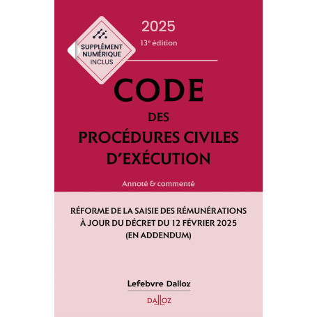 Code des procédures civiles d'exécution 2025